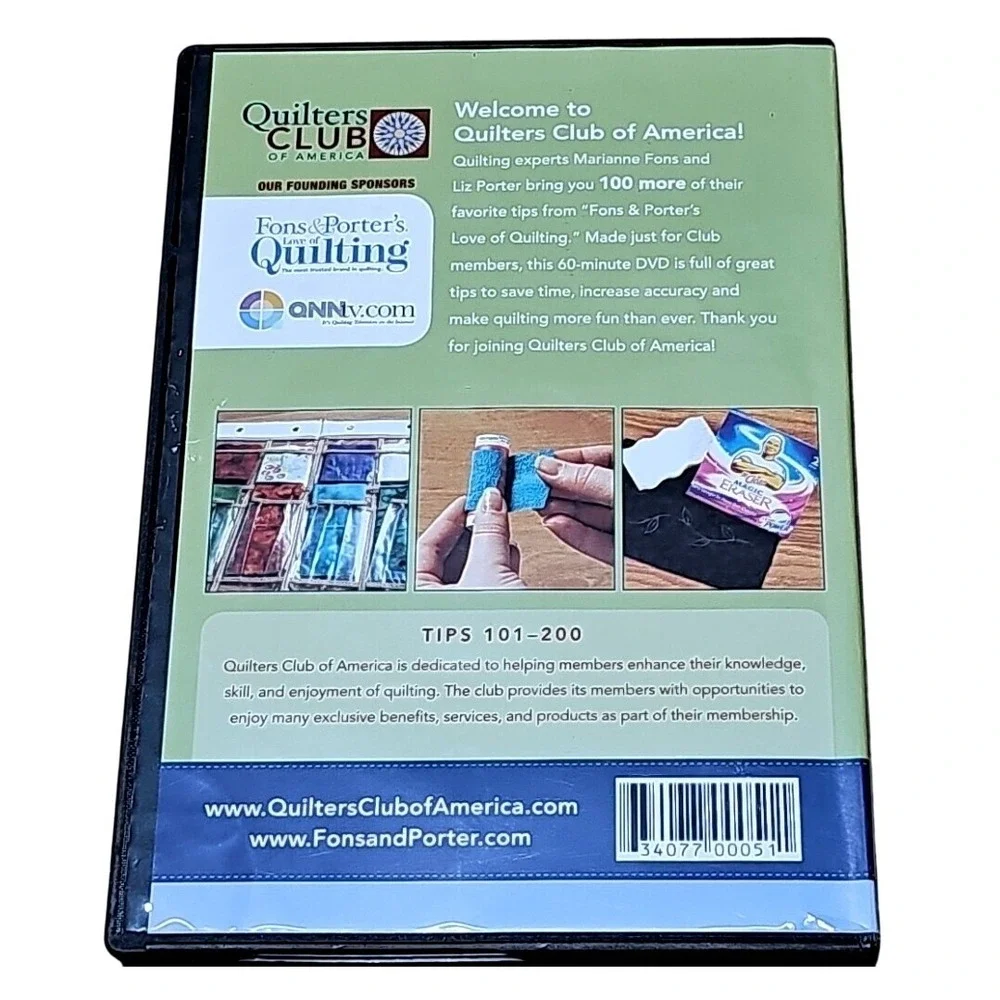 Fons & Porter Quilting Tips Vol 2 DVD Expert Sewing Craft Guide 100 Tips‎ EXC